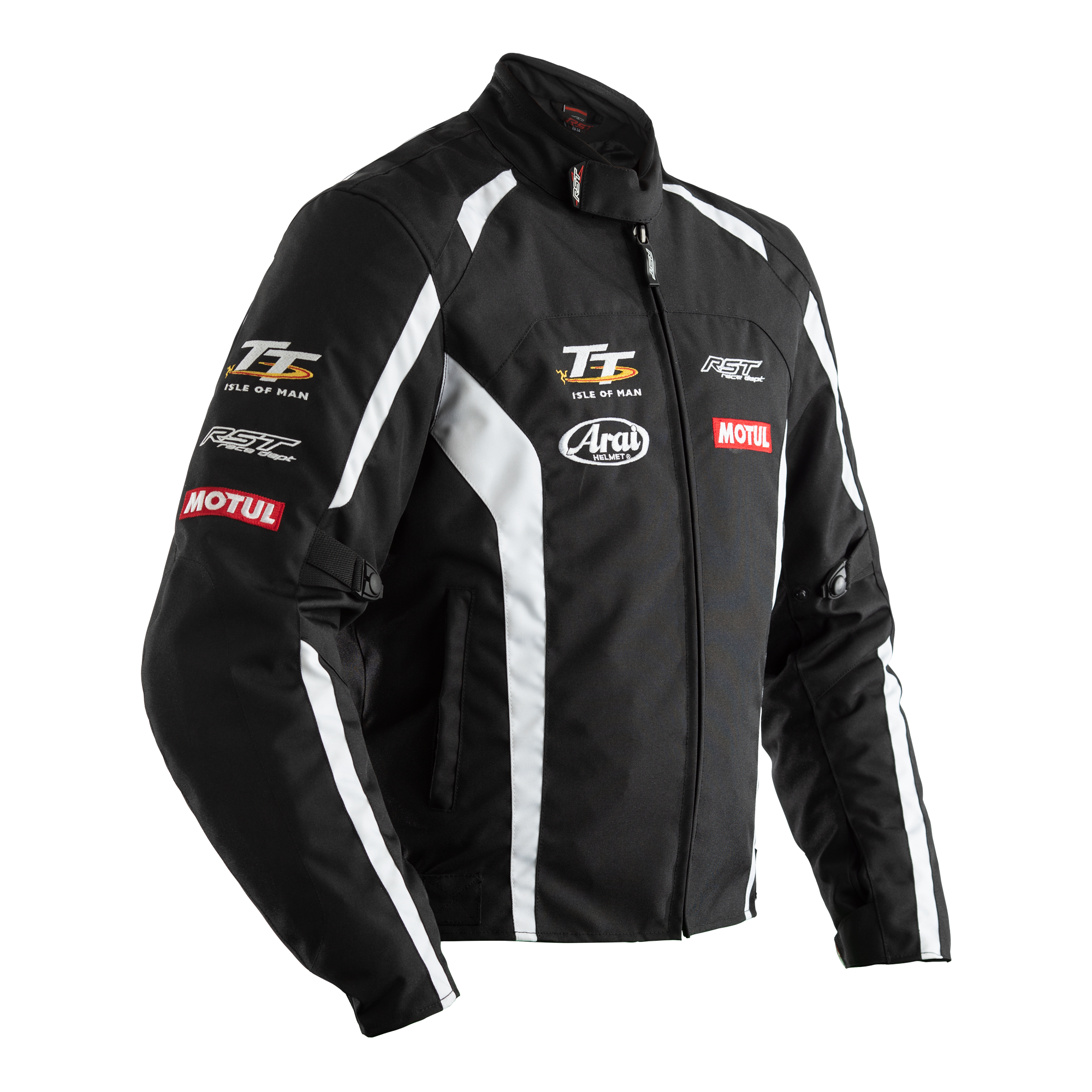 RST Isle Of Man TT Team CE Textile Jacket Black / White RST
