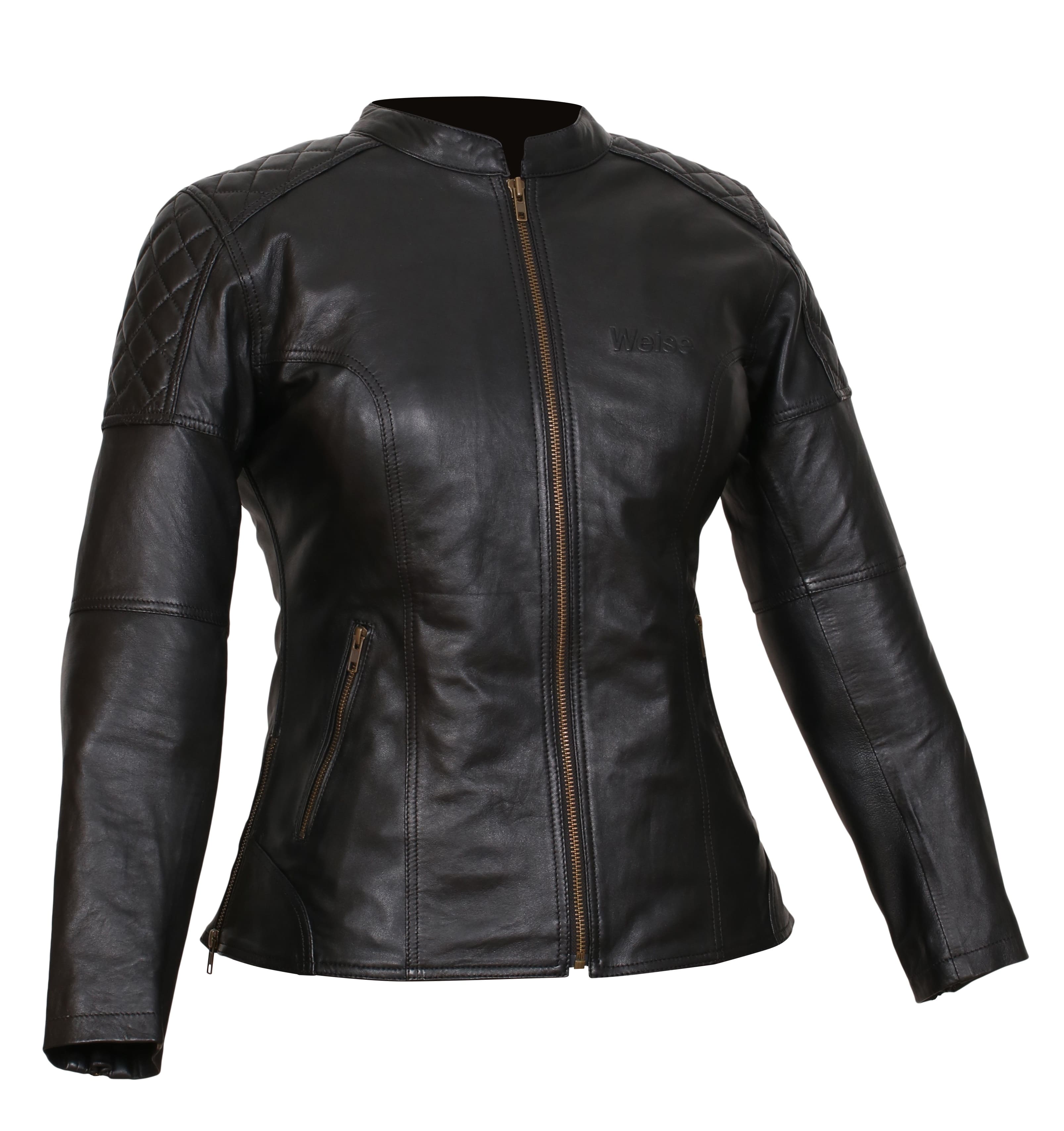 Weise Earhart Ladies Leather Jacket - Black | Two Wheel Centre | Free ...