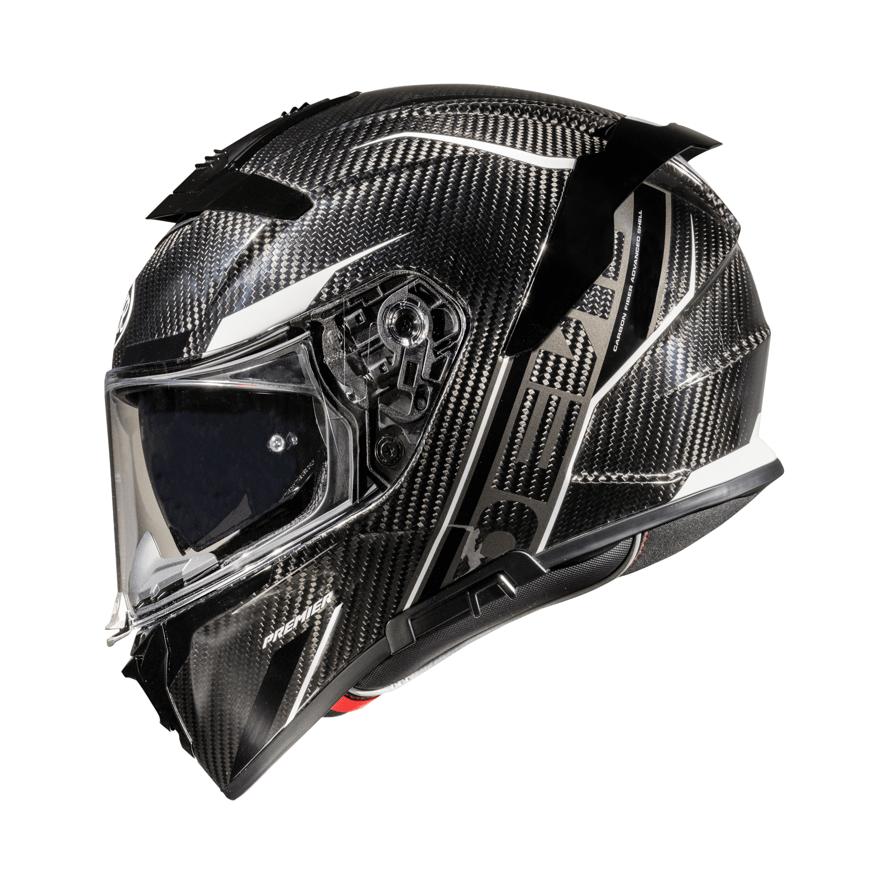 Premier Devil Carbon ST - Carbon / White | Premier Motorcycle Helmets ...