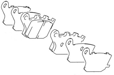 Suzuki GSF1200 Bandit Rear Brake Pad and Shim Set