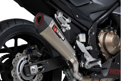 Scorpion Serket Taper Exhaust - Honda CBR500R (2019 - Current) - Satin Titanium