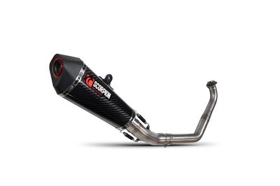 Scorpion Serket Full Exhaust System - Yamaha YZF-R125 (2019 - Current) - Carbon Fibre