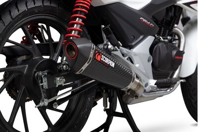 Scorpion Serket Taper Full System Exhaust - Honda CB125 F (17 - Current) - Carbon