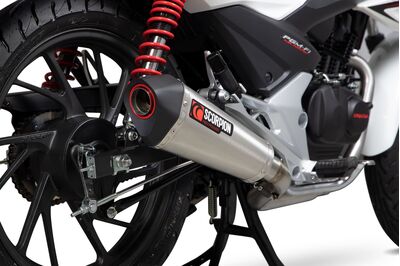 Scorpion Serket Taper Full System Exhaust - Honda CB125 F (17 - Current) - Stainless Steel