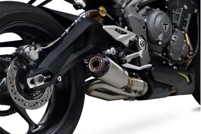 Scorpion Red Power Exhaust - Triumph Street Triple 765 (R and RS) (2020 - 2022) - Stainless Steel