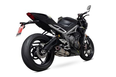 Scorpion Red Power Exhaust - Triumph Street Triple 765 (R and RS) (2020 - 2022) - Satin Titanium