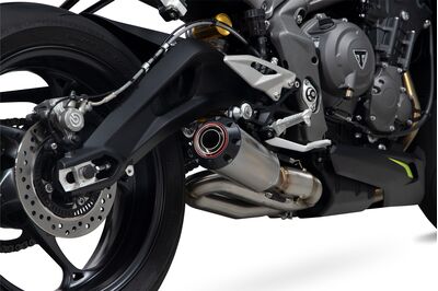 Scorpion Red Power Exhaust - Triumph Street Triple 765 (R and RS) (2020 - 2022) - Satin Titanium