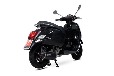 Scorpion Serket Slip On Exhaust - Vespa GTS300 HPE (2019 - Current) - Black Ceramic