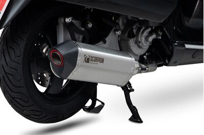 Scorpion Serket Slip On Exhaust - Vespa GTS300 HPE (2019 - Current) - Stainless Steel