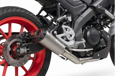 Scorpion Red Power Full Exhaust System - Yamaha MT125 (2019 - 2020) - Titanium