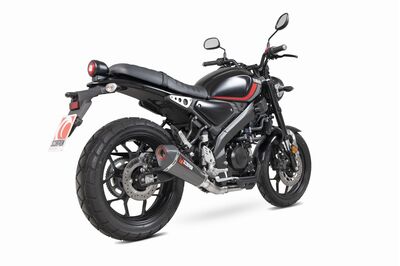 Scorpion Serket Taper Full Exhaust System - Yamaha XSR 125 (2021 - Current) - Carbon Fibre