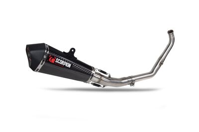 Scorpion Serket Taper Full Exhaust System - Yamaha MT125 (2019 - 2020) - Carbon Fibre