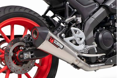 Scorpion Serket Taper Full Exhaust System - Yamaha MT125 (2019 - 2020) - Titanium