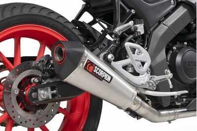 Scorpion Serket Taper Full Exhaust System - Yamaha MT125 (2021 - Current) - Stainless Steel