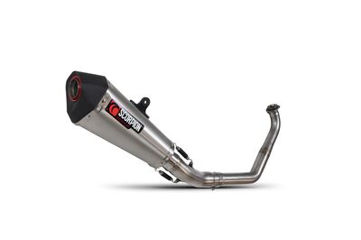 Scorpion Serket Taper Full Exhaust System - Yamaha MT125 (2021 - Current) - Stainless Steel