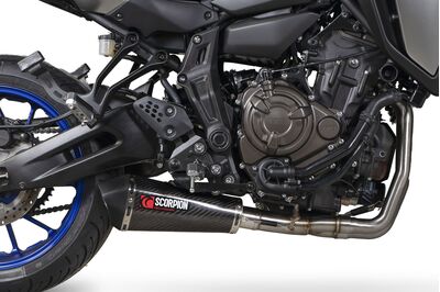 Scorpion Serket Full Exhaust System - Yamaha Tracer 7 (2020 - Current) - Carbon Fibre