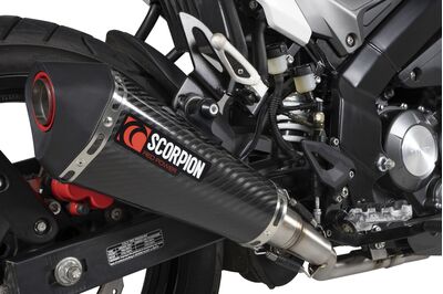 Scorpion Serket Taper Full System Exhaust - Keeway RKF-125 Euro 4 (2019 - 2021) - Carbon Fibre