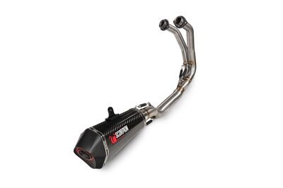 Scorpion Serket Taper Full Exhaust System - Kawasaki Ninja 650 (2023 - Current) - Carbon Fibre