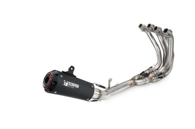 Scorpion Red Power Full Power Exhaust System - Kawasaki ZX-4RR (2023 - Current) - Black Ceramic