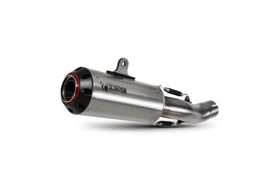 Scorpion Red Power Slip-On Exhaust - Honda CB500F (2019 - Current)