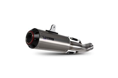 Scorpion Red Power Slip-On Exhaust - Honda CB500F (2019 - Current)