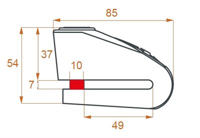 Kovix KAL Series Alarmed Disc Lock 10mm Pin