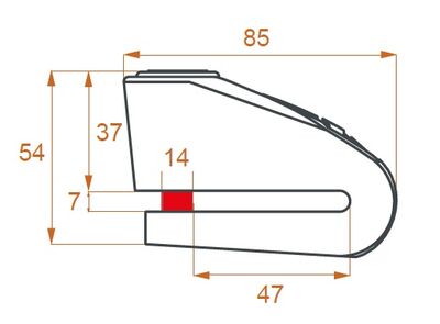 Kovix KAL Series Alarmed Disc Lock 14mm Pin