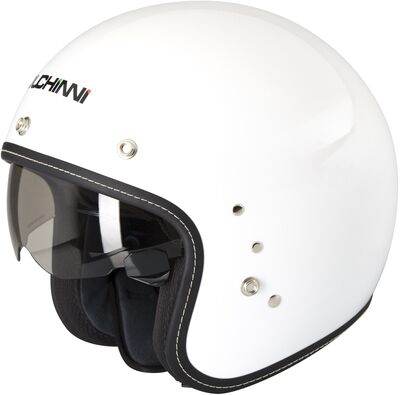 Duchinni D501 Open Face Helmet - Gloss White | Duchinni Motorcycle Helmets | Free UK Delivery