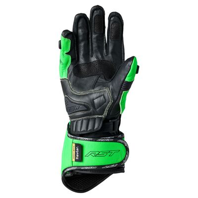 RST Tractech Evo 4 CE Leather Gloves - Neon Green / Black | Free Delivery from Two Wheel Centre Mansfield