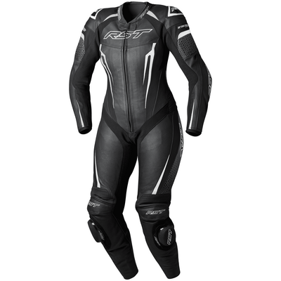 RST Tractech Evo 5 Ladies One Piece Leather Suit - Black/White/Black | Free UK Delivery from Two Wheel Centre Mansfield Ltd