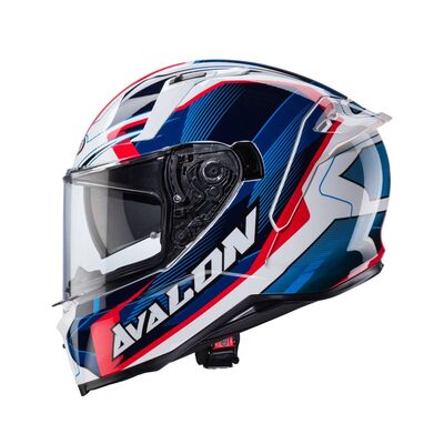 Caberg Avalon X Optic - White/Blue/Red | Caberg Motorcycle Helmets | Two Wheel Centre Mansfield Ltd | FREE UK DELIVERY