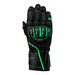 RST S1 CE Leather Motorcycle Gloves - Black / Grey / Neon Green | Free UK Delivery